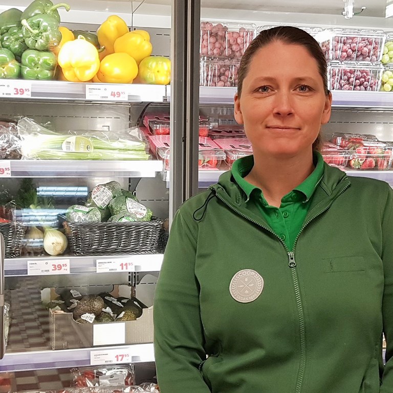 Medarbetare på Coop